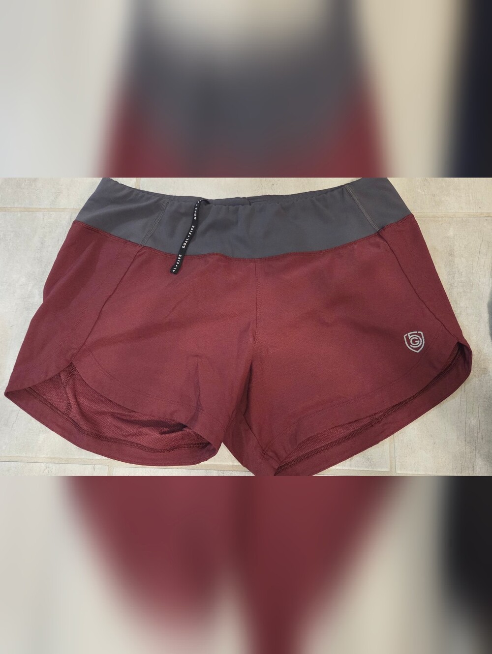 Goal-Five Excel Women's Workout Shorts Maroon Size Large